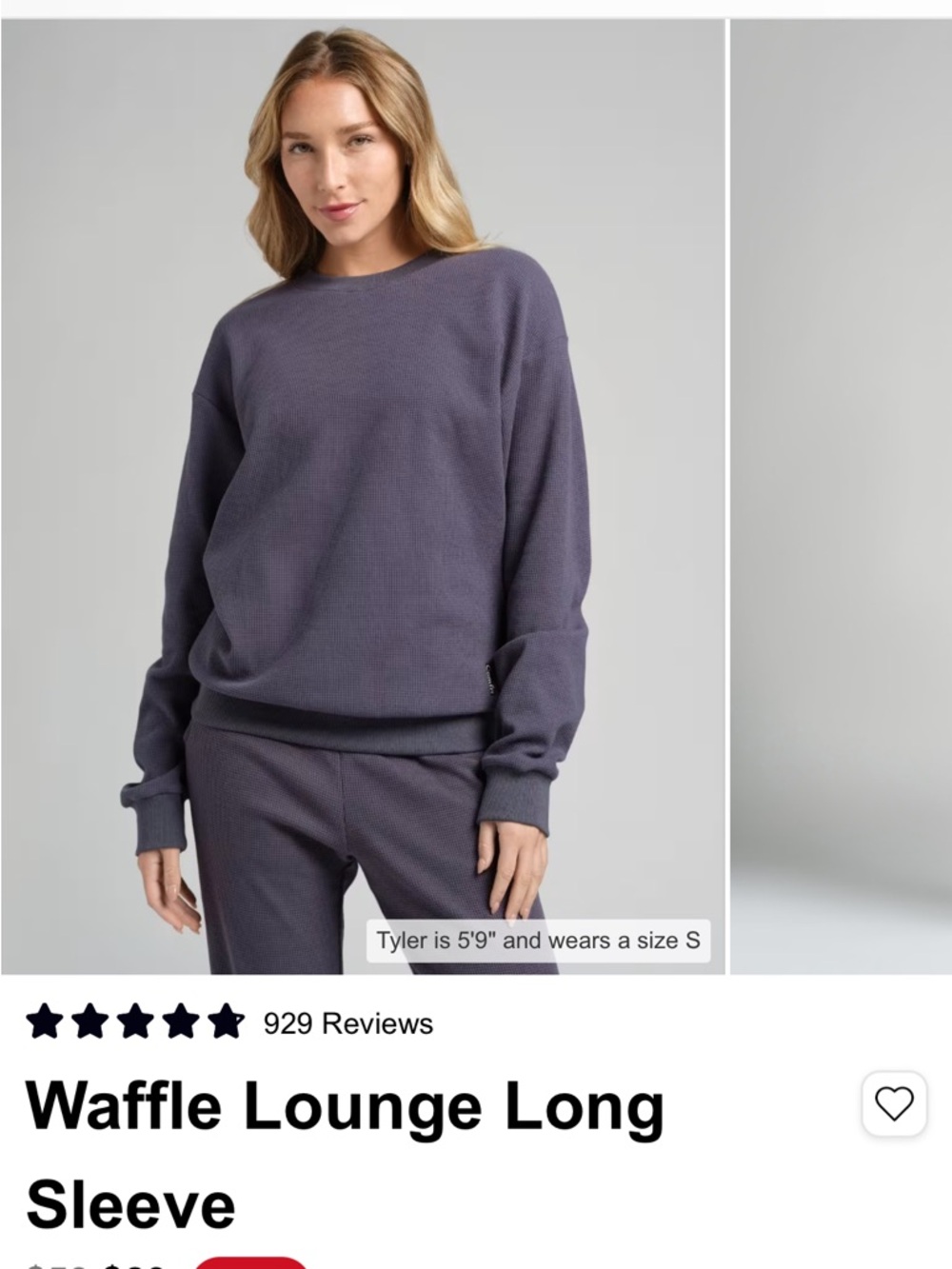 Comfrt waffle SET Stone Blue NWT lounge